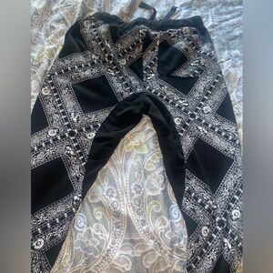 Black bandanna style joggers
